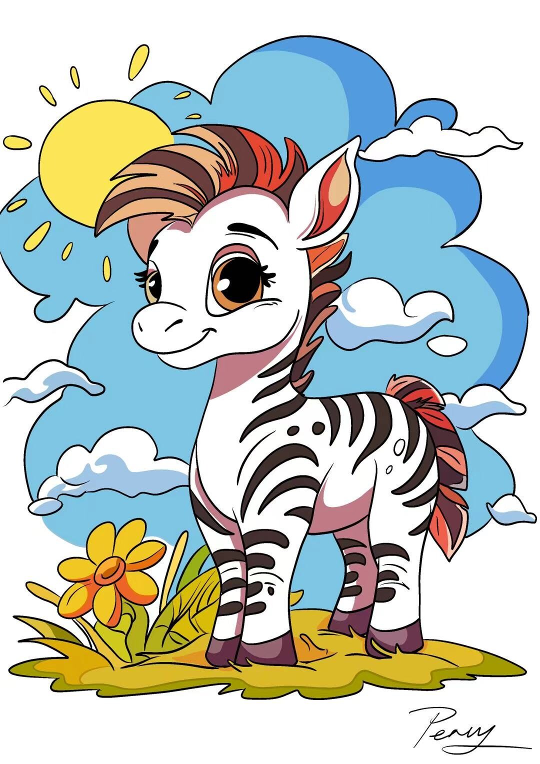 Children’s Art Teaching Samples | Procreate Demo Illustrations for Kids’ Art Classes — artwork 27