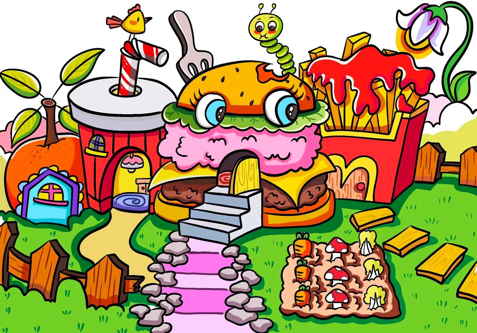 Children’s Art Teaching Samples | Procreate Demo Illustrations for Kids’ Art Classes — artwork 30