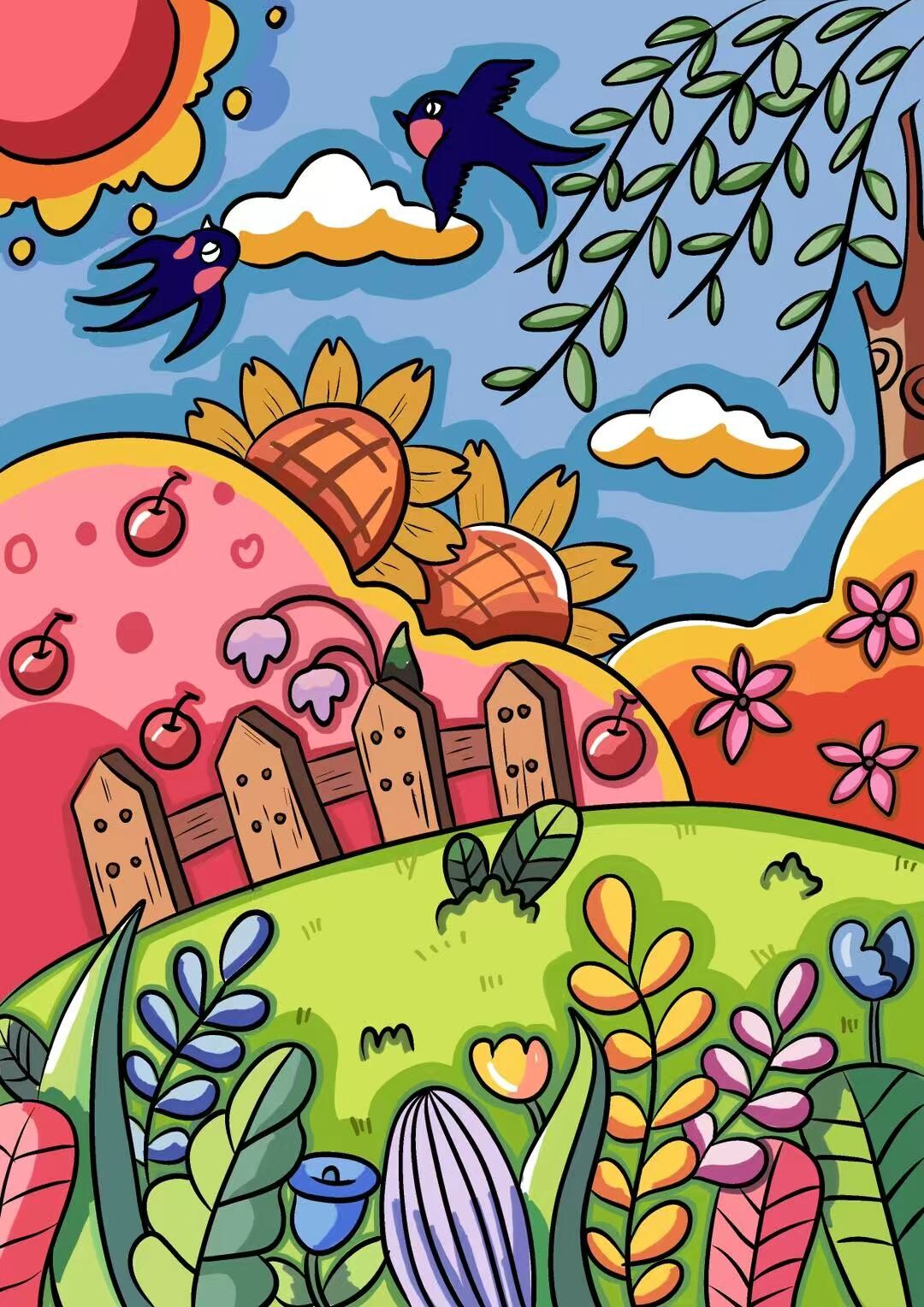 Children’s Art Teaching Samples | Procreate Demo Illustrations for Kids’ Art Classes — artwork 31