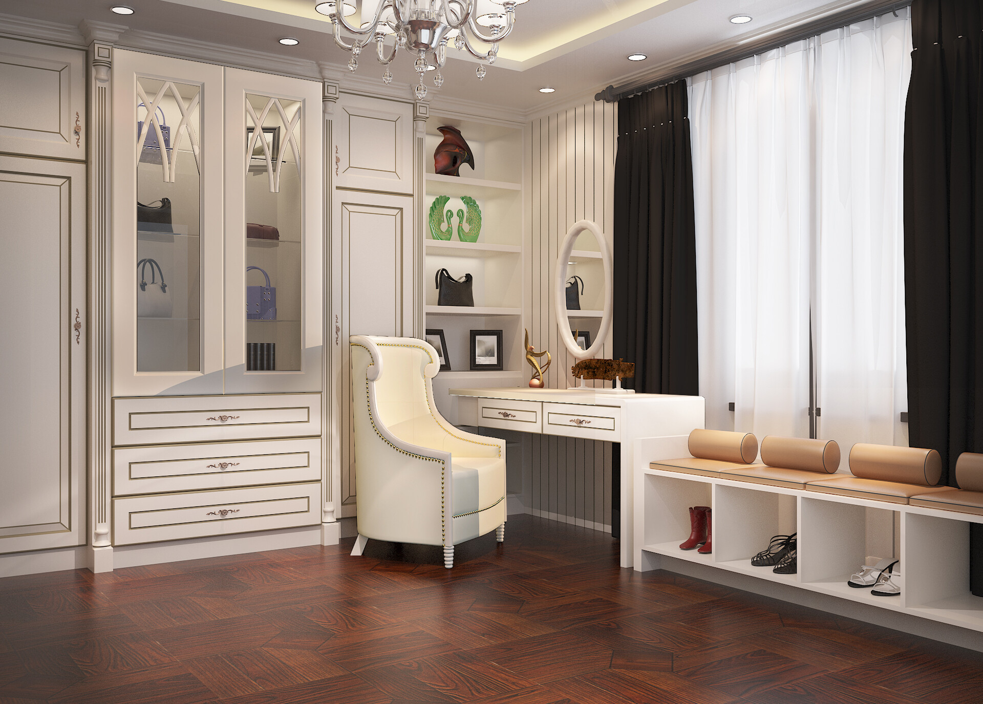 Custom Walk-in Closet Design | 3D Visualization Project — artwork 1
