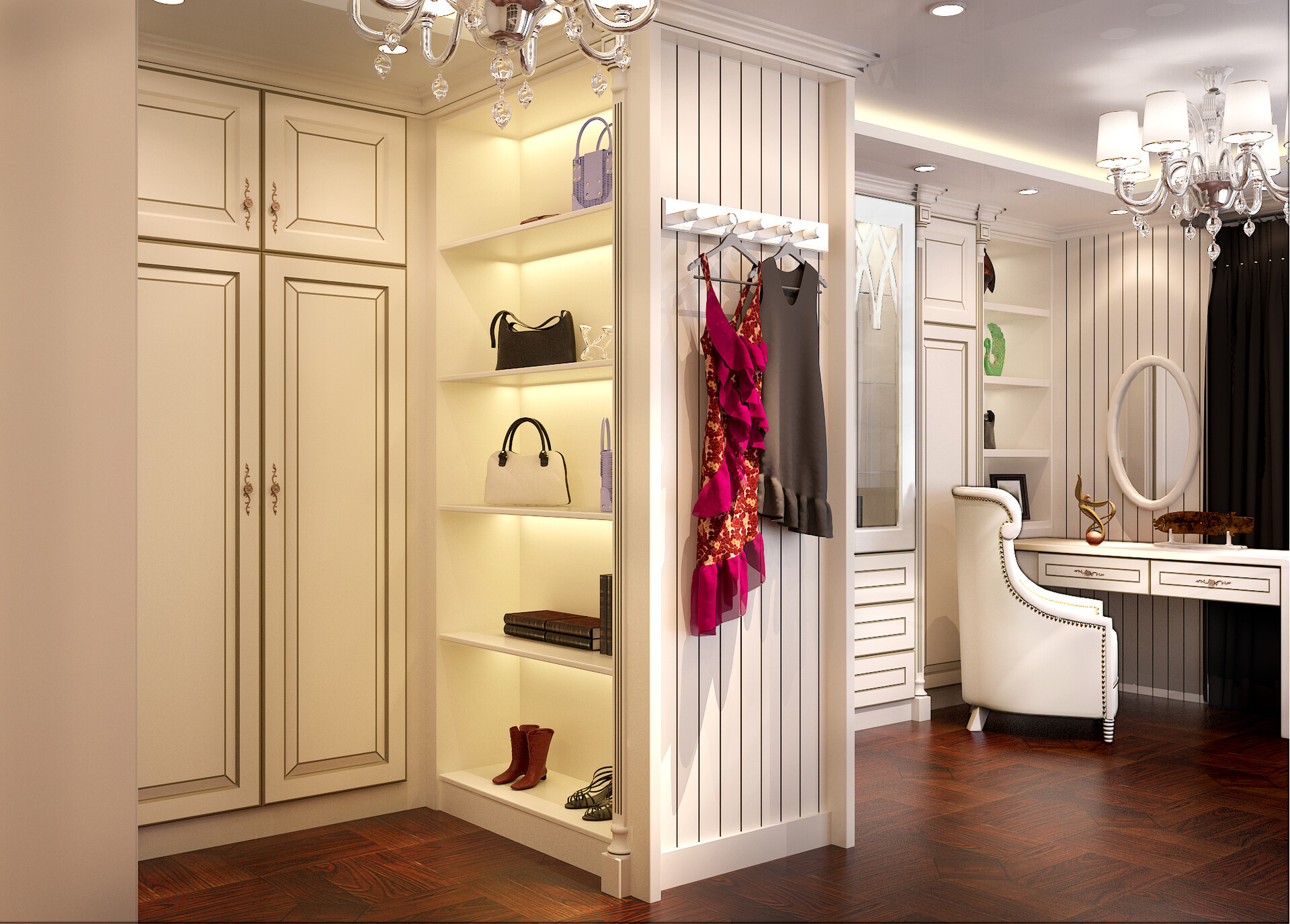 Custom Walk-in Closet Design | 3D Visualization Project — artwork 3
