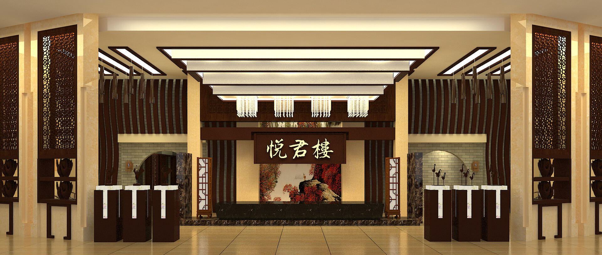 Traditional Chinese Restaurant Design | 3D Visualization Project — artwork 2