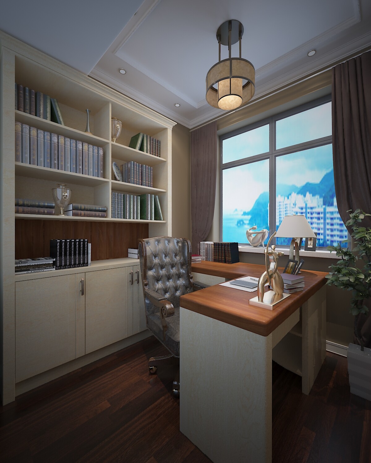 Custom Home Office Design | 3D Visualization Project — artwork 2