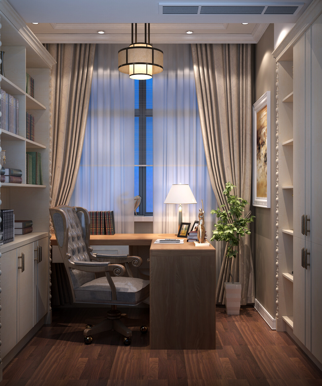 Custom Home Office Design | 3D Visualization Project — artwork 5