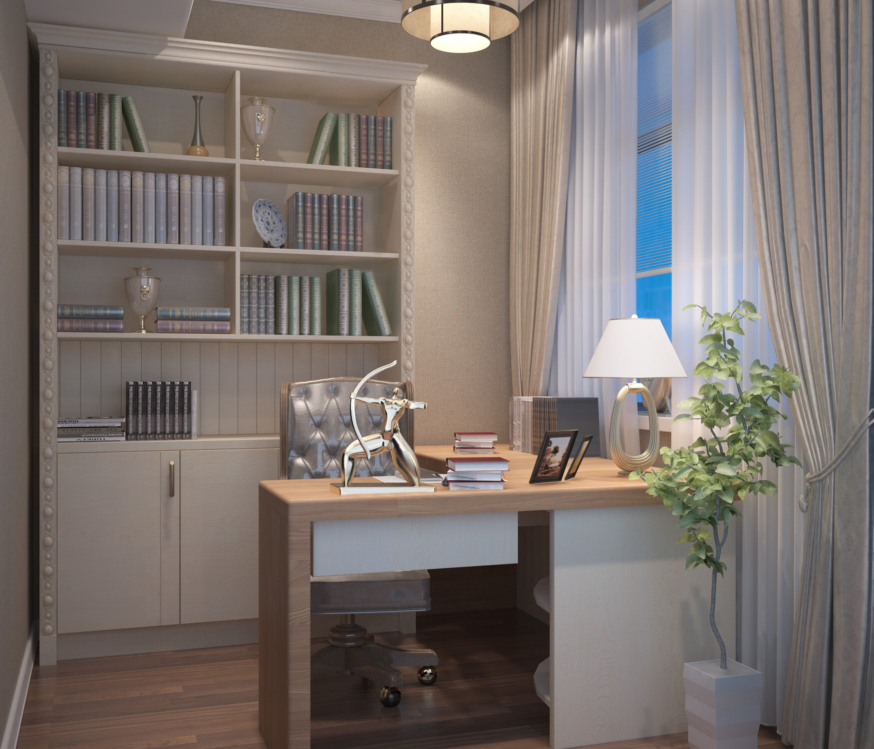 Custom Home Office Design | 3D Visualization Project — artwork 4